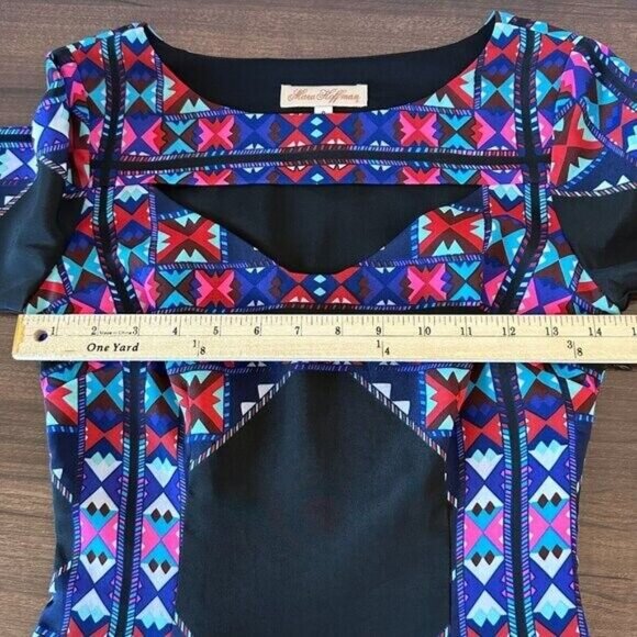 Mara Hoffman Front Cutout Dress in Rider Black Size 0 Pre-owned - Picture 10 of 12